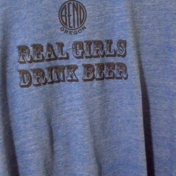 Blue, Real Girls Drink Beer top, size XXL - Picture 5 of 7